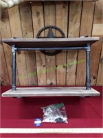 2-Tier Industrial Wall Shelf Unit