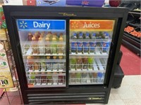 True 2-Section Glass Door Refrigerated Display