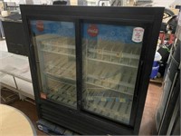 True 'Coca-Cola' 2-Glass Door Refrigerated Display