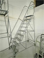 Cotterman 10ft Rolling Safety Warehouse Ladder
