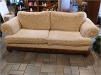 Rolled Arm Sofa w/Wood Base-Nice