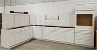 Newport white 15 piece kitchen cabinet set