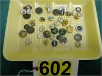 Various Metals pins and advertising items