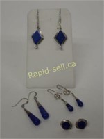 Sterling and Lapis Lazuli Earrings