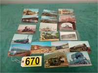 Train and Trolley Postcards