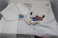 Vintage embroidered table runners