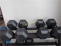Rubber Hex Head Dumbbell Single Weights #1