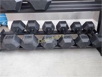 Rubber Hex Head Dumbbell Single Weights #3
