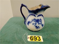Flo Blue Pitcher - As is Has Chip