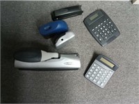 Swingline Hole Puncher, two pencil sharpeners,