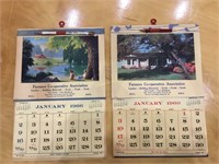 2 Farmers Coop Elevator Calendars