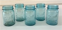 Blue ball mason jars
