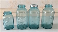 Large blue ball mason jars