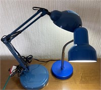 Blue desk lamps