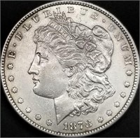 1878 7/8TF US Morgan Silver Dollar AU+ Nice