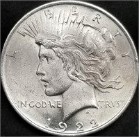 1922 Peace Silver Dollar Gem BU