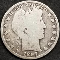 1897-P Barber Silver Half Dollar