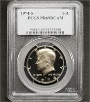1974-S Proof Kennedy Half Dollar PCGS PR69DCAM