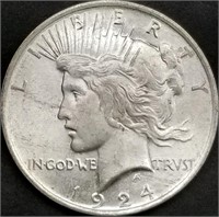 1924 Peace Silver Dollar Gem BU