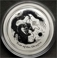 2012 Australia 1/2oz .999 Year of the Dragon BU