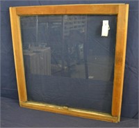 Wood Window Pane w/ Glass 28" x 27"