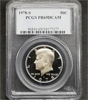 1978-S Proof Kennedy Half Dollar PCGS PR69DCAM
