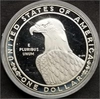 1983-S US Olympics Proof Silver Dollar in Capsule