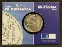 2001 Great Britain 1oz Silver Britannia on Orig.