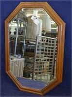 22" x 32" Beveled Glass Wall Mirror in Wood Frame