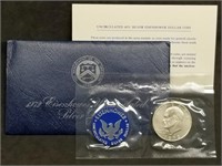 1972 Silver Ike Dollar BU in Blue Mint Envelope