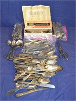 Lot Various Silver Plate & Stainless Flatware