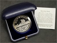 Israel Proof Silver State Medal in Display Case