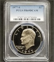 1977-S Proof Ike Dollar PCGS PR69DCAM Eisenhower