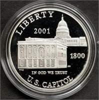 2001-P Capital Visitor Center Proof Silver Dollar