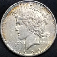 1925-S Peace Silver Dollar AU