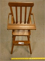 26" Wooden High Chair