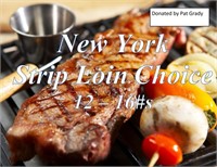 Choice Grade New York Strip Loin 12 to 16 pounds.