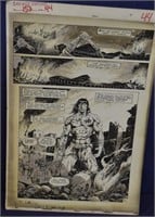 Savage Sword of Conan Comic Book Art Board Signed