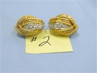 14kt, 19.0gr Yellow Gold Clip Earrings with