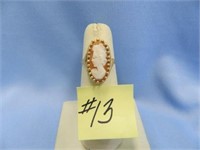 14kt Shell Cameo Ring, 4.3gr, Size 6 1/2