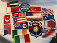 Lot of multi country flag patches