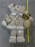 24" White Christmas Style Bear