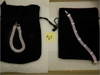 (2) Swarovski Bracelets - Both 7"