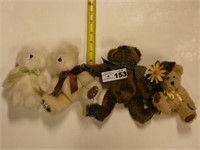 (4) Small Boyds Bears