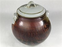 Lg Glazed Pottery Container