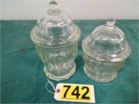Heavy Glass Canisters with lids