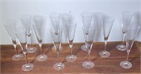 12 pcs. Holmegaard Crystal Champagne Glasses