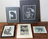 5 pcs. Original Art & Art Prints - Various Artists