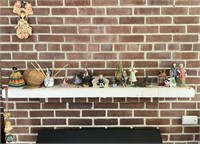 Contents of Fireplace Mantle - Hand Made Figures +