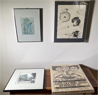 4 pcs. Original Art & Art Prints - Various Artists